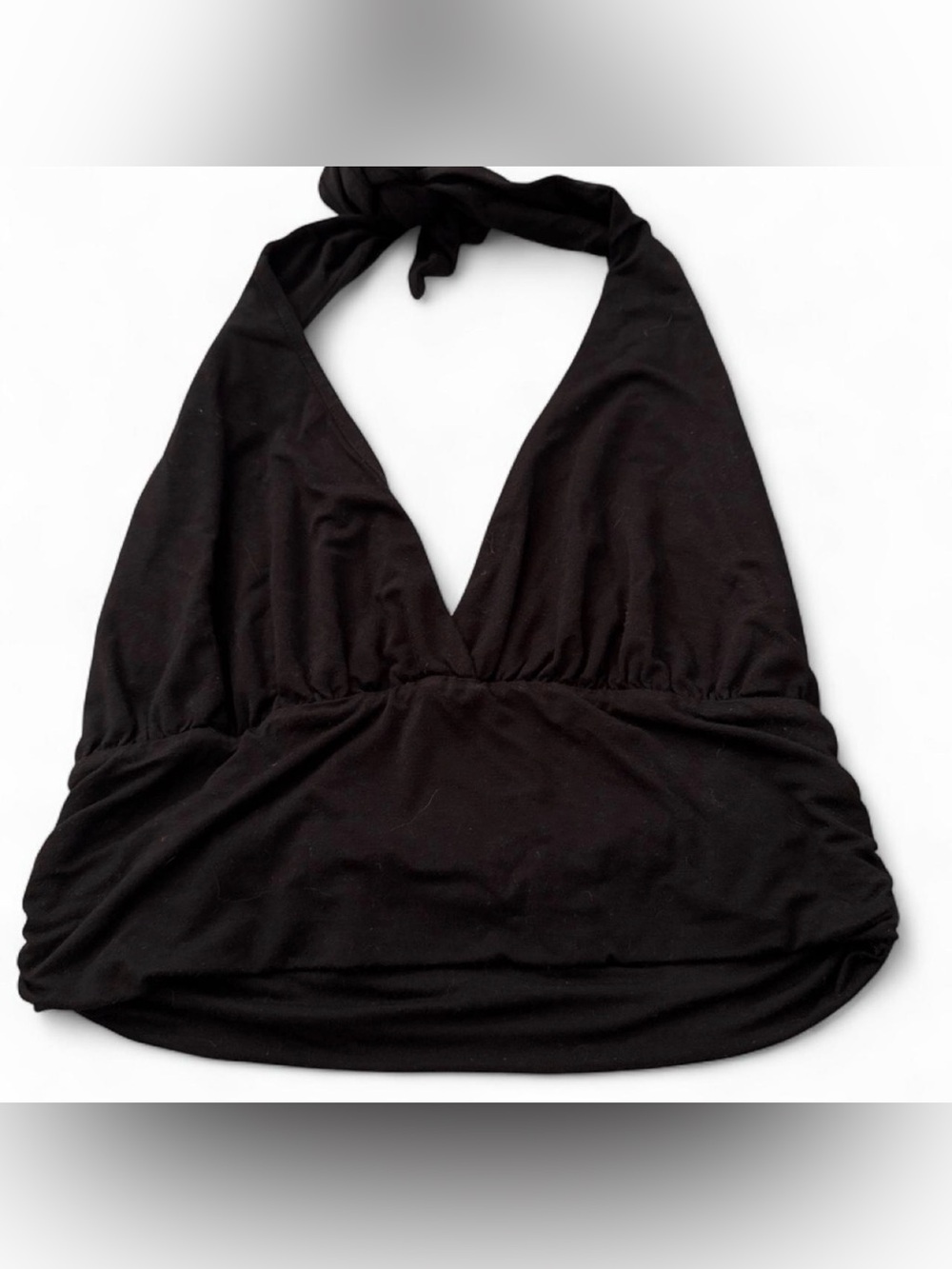 Final Touch Black Sleeveless Halter Top